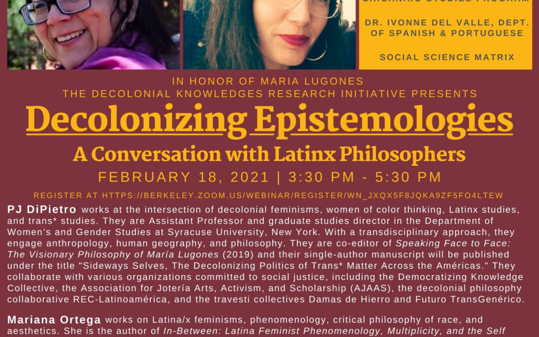 Decolonizing Epistemologies: Conversation with Latinx Philosophers